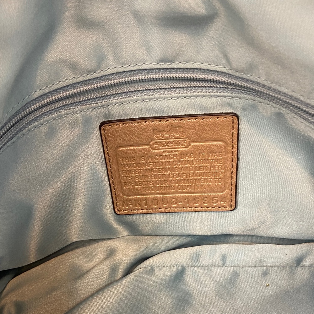 Coach Tan Embossed Python-Style Leather Satchel W… - image 7